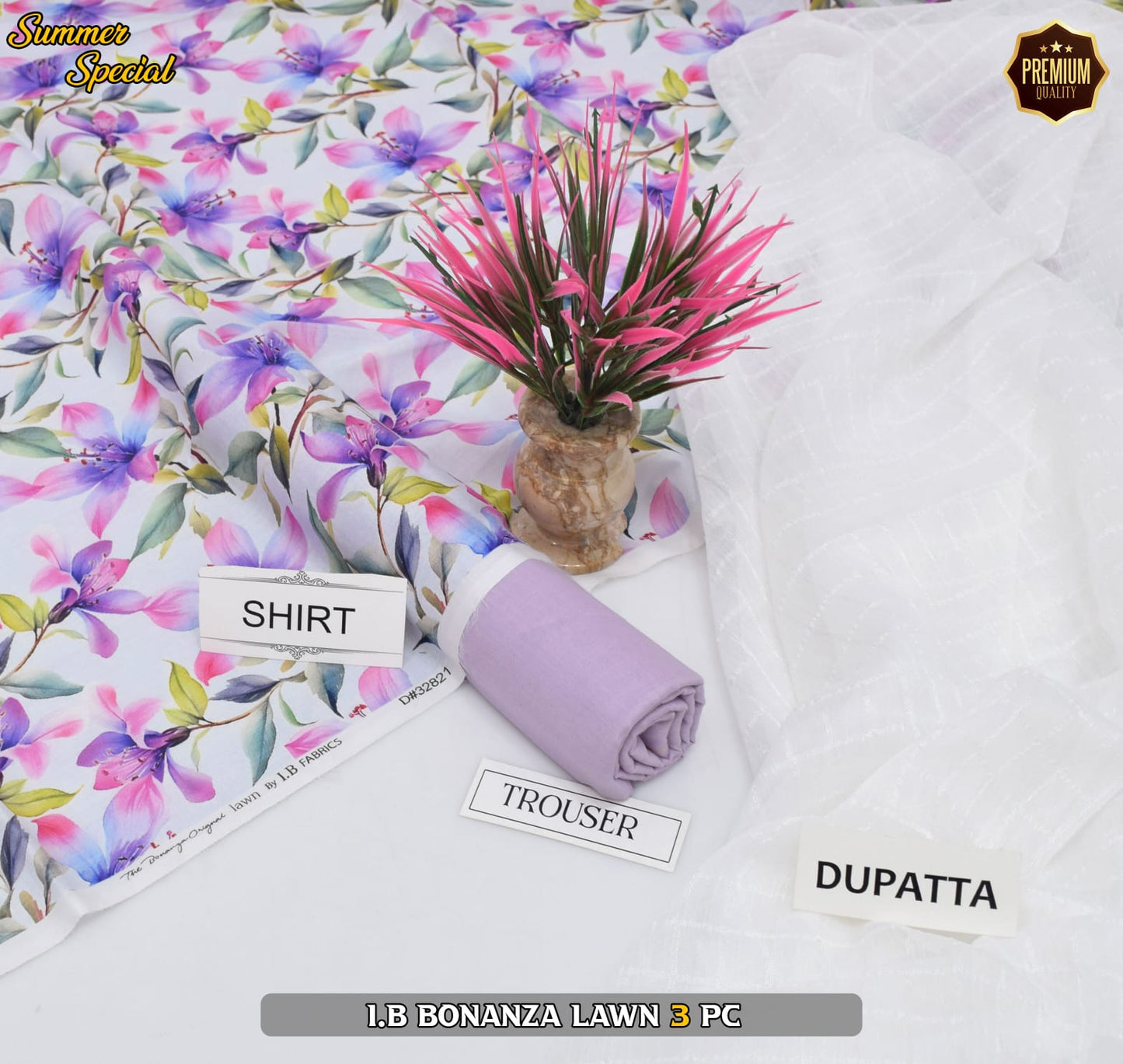 (IB BONANZA ORGINAL LAWN 2025 OPENING) DIGITAL Printed 3pc----------29\Q