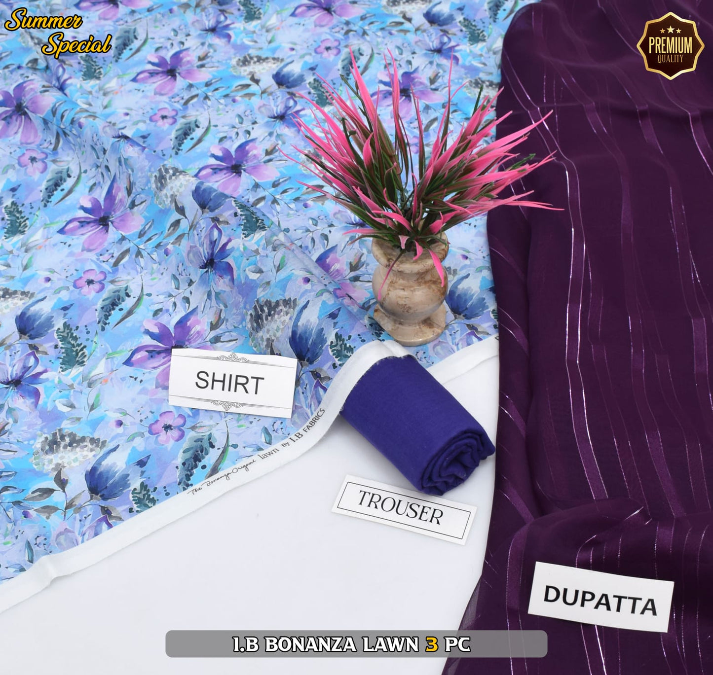 (IB BONANZA ORGINAL LAWN 2025 OPENING) DIGITAL Printed 3pc----------29\Q