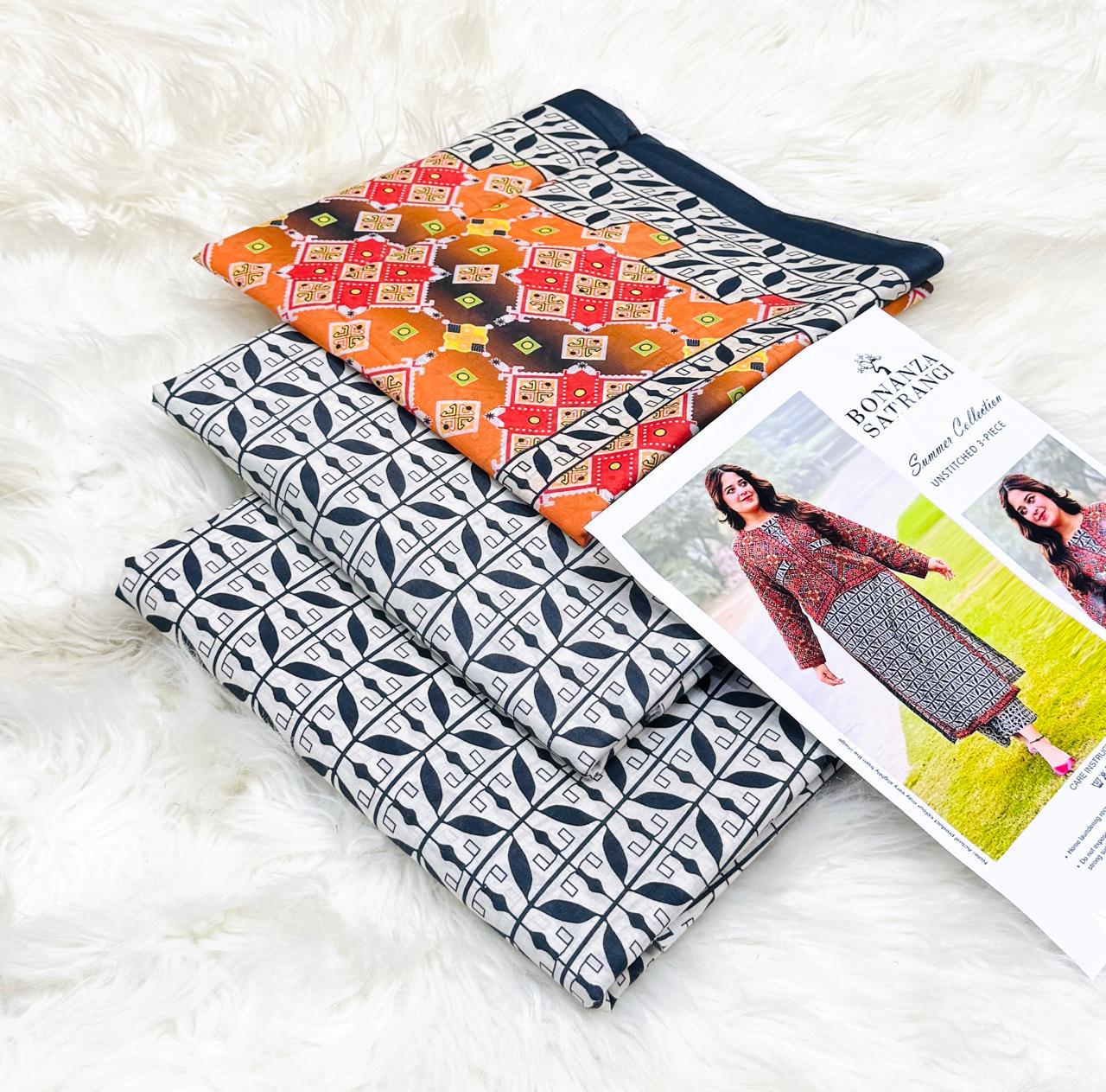 Bonanza 3pc Digital Printed Lawn----------29\R