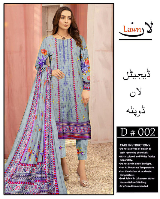 Fabric:  Lawn (لان) DIGITAL PRINT----------29\B
