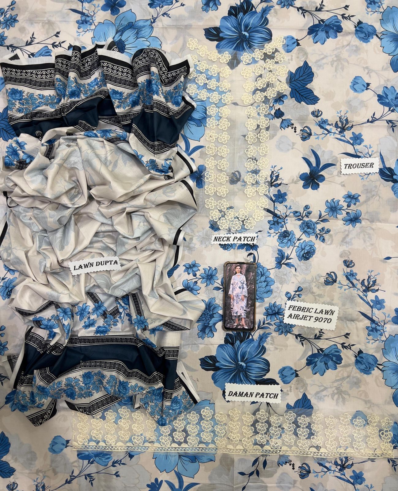Sapphire Lawn 3 Pieces  - Lawn, 2025----------29\C